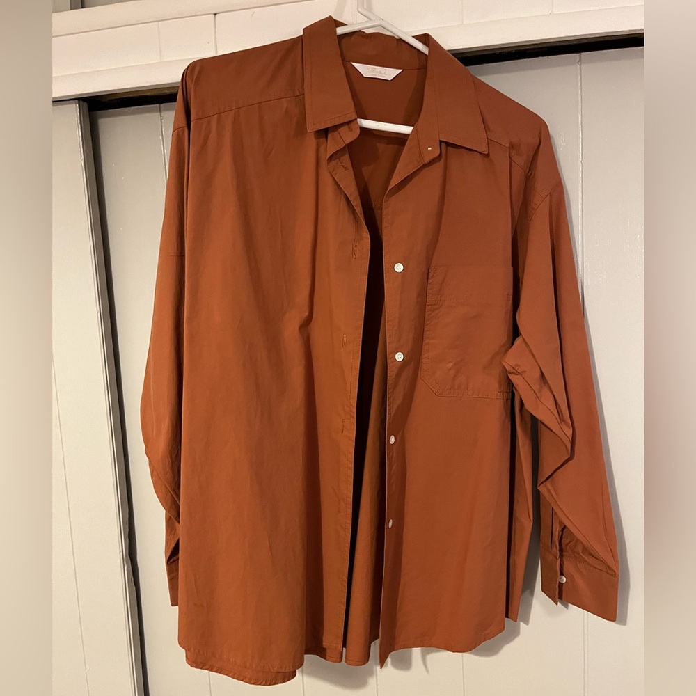 Rust Button Down Shirt - image 1